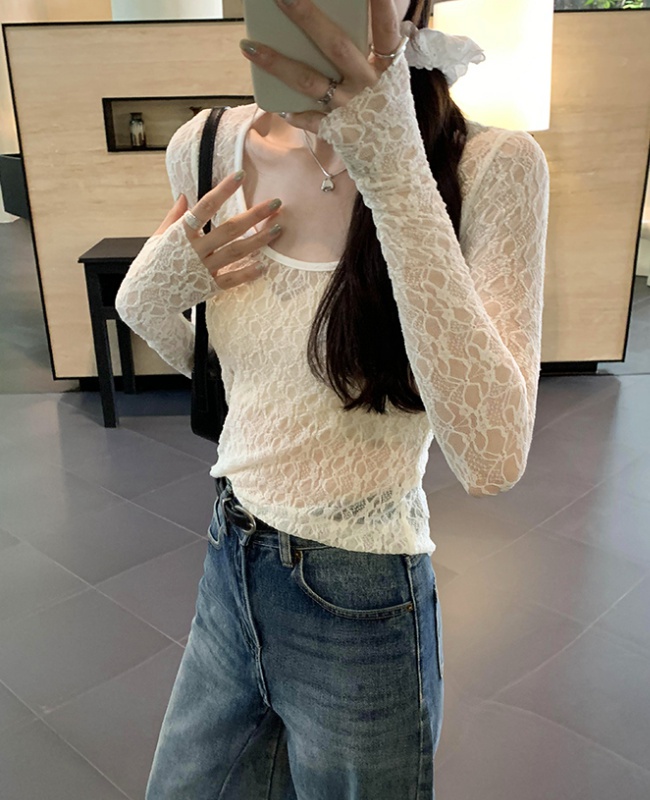 Korean style small T-shirt thin tops for women