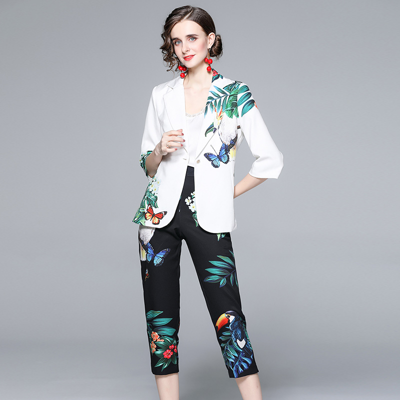 Temperament business suit autumn pants 2pcs set for women