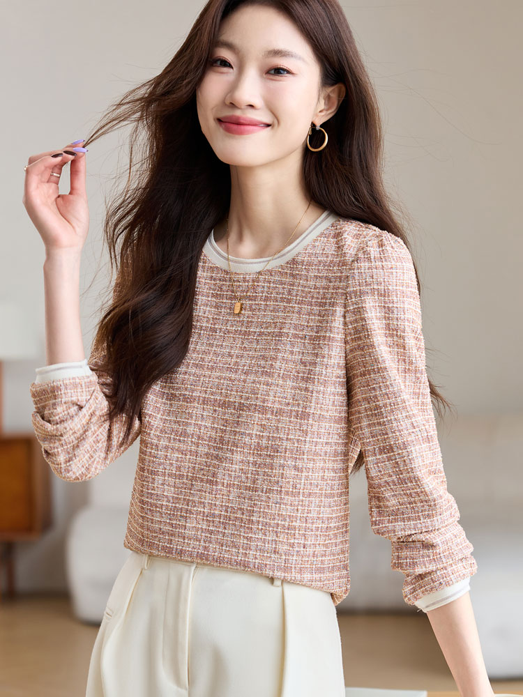 Autumn tender sweater long sleeve chanelstyle T-shirt for women