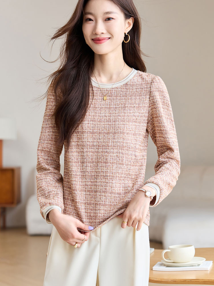 Autumn tender sweater long sleeve chanelstyle T-shirt for women