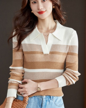 Chanelstyle lapel sweater autumn tops for women