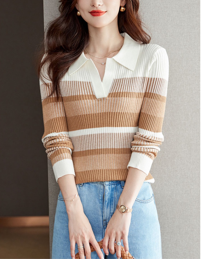 Chanelstyle lapel sweater autumn tops for women