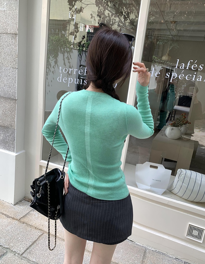 Spring and autumn slim sweater tender tops for women