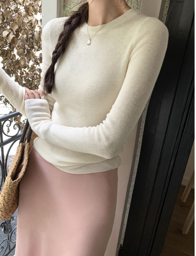 Spring and autumn slim sweater tender tops for women