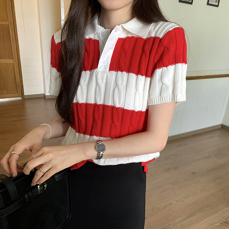 Short thin sweater high quality summer shirts for women