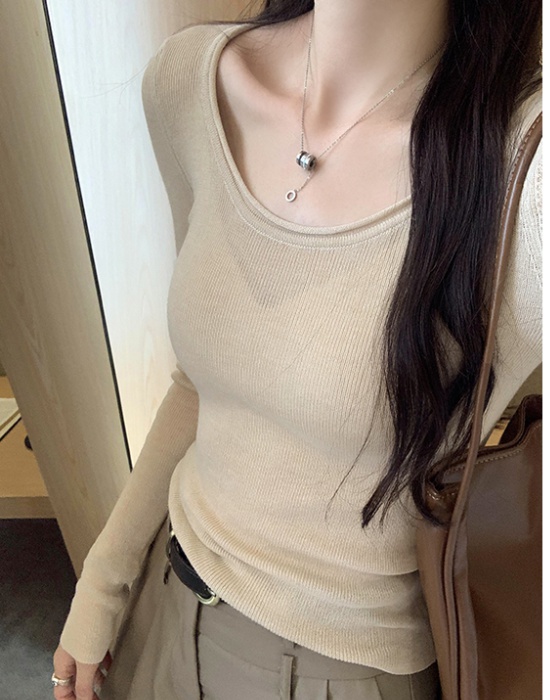 Show young long sleeve tops all-match T-shirt for women