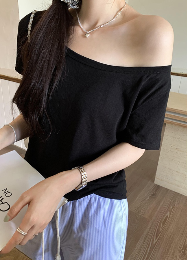 Fashionable all-match T-shirt summer tops