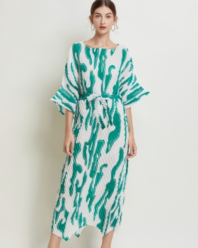 Pleats Please summer long dress temperament dress