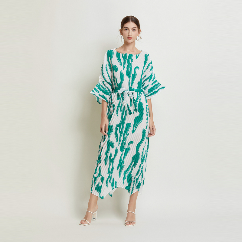 Pleats Please summer long dress temperament dress