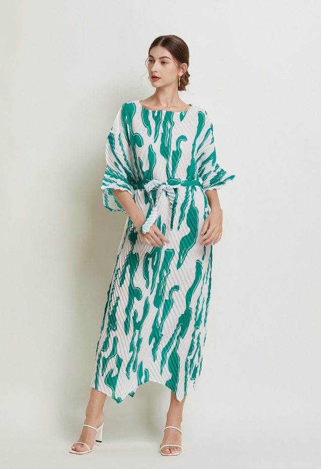 Pleats Please summer long dress temperament dress