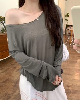 Korean style loose tops lazy enticement smock