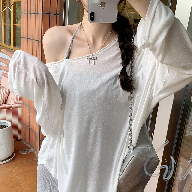 Korean style loose tops lazy enticement smock