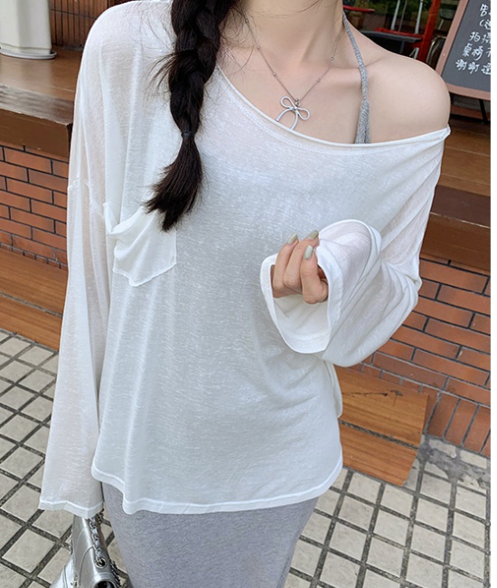 Korean style loose tops lazy enticement smock