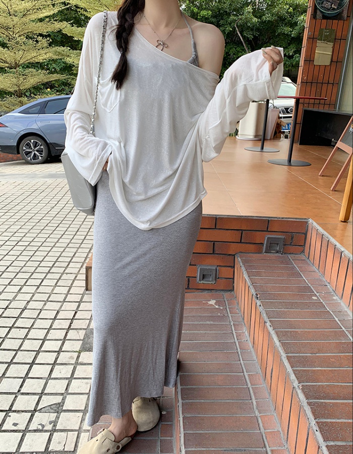 Korean style loose tops lazy enticement smock