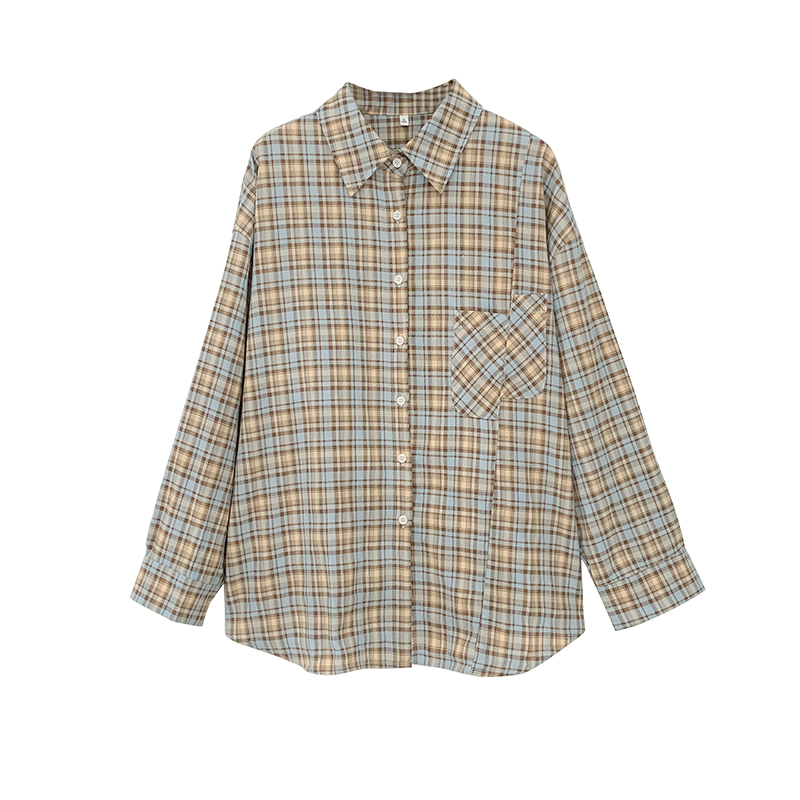 Light luxury plaid shirt summer Western style tops for women