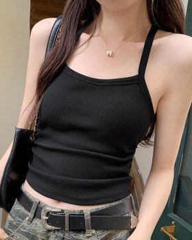 Pinched waist tops American style vest for women