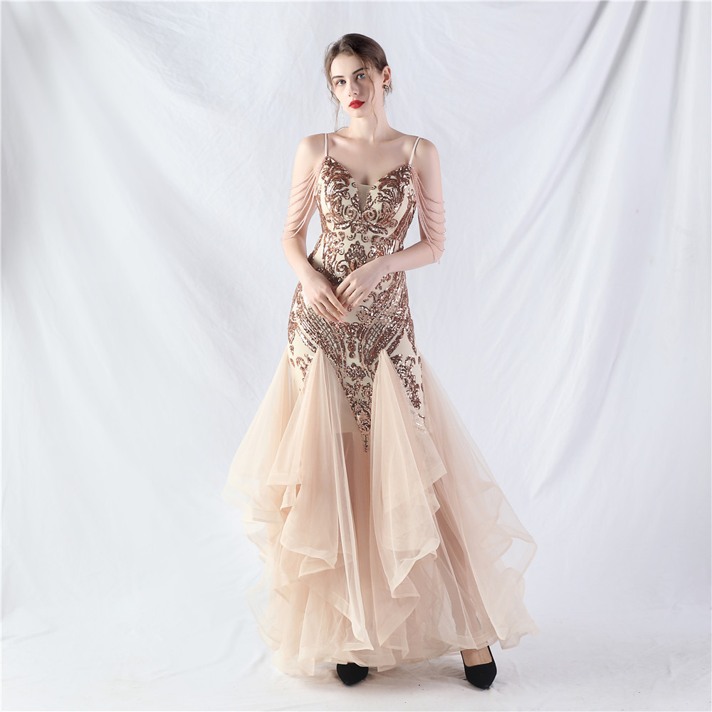 Colors show sequins formal dress gauze spicegirl dress