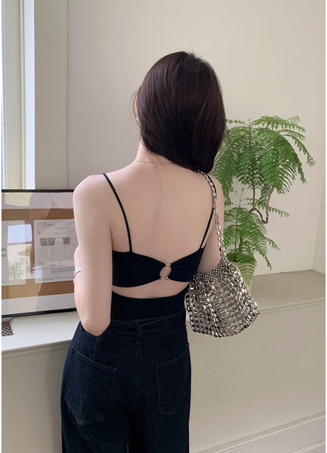 Unique refinement with chest pad halter tops for women