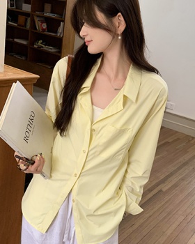 Summer France style commuting chiffon shirt for women