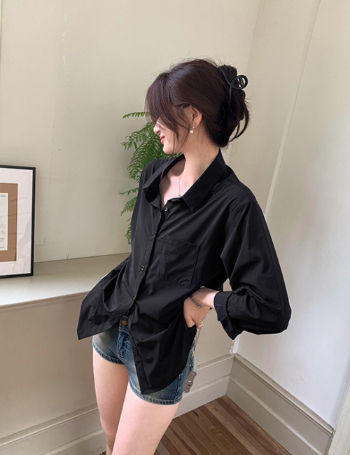 Summer France style commuting chiffon shirt for women