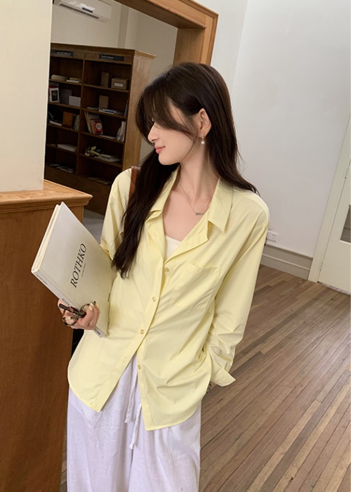 Summer France style commuting chiffon shirt for women