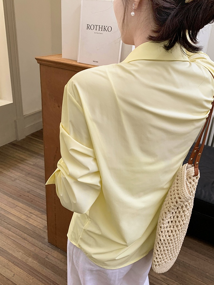 Summer France style commuting chiffon shirt for women