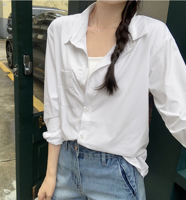 Summer France style commuting chiffon shirt for women