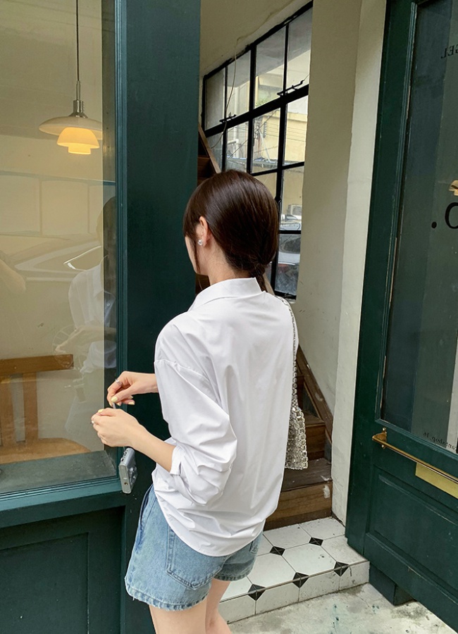 Summer France style commuting chiffon shirt for women