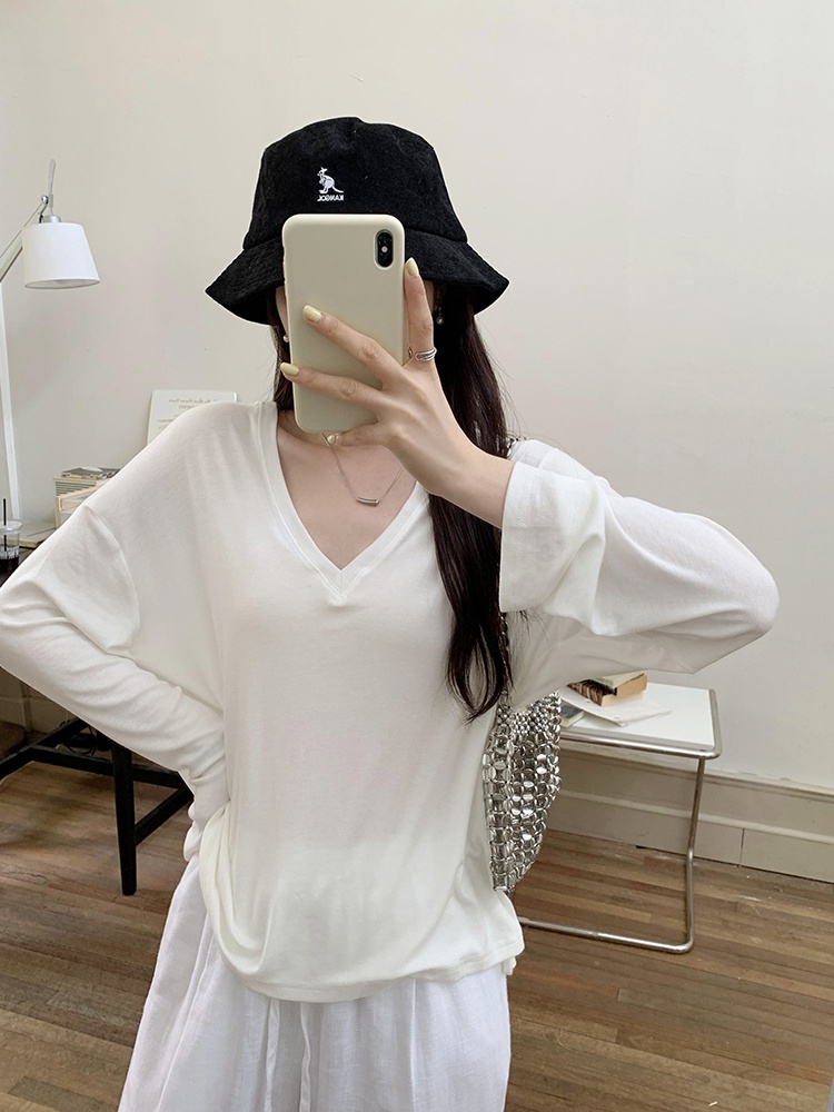 Lazy T-shirt air conditioning tops for women