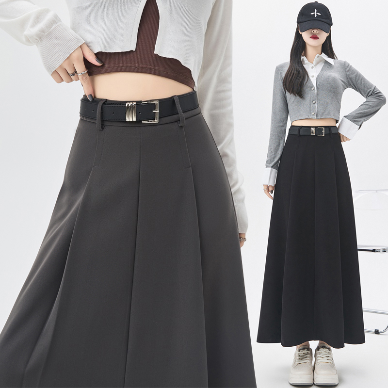 Autumn long skirt high waist business suit for women