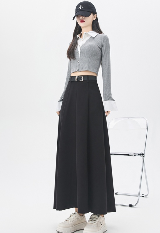 Autumn long skirt high waist business suit for women