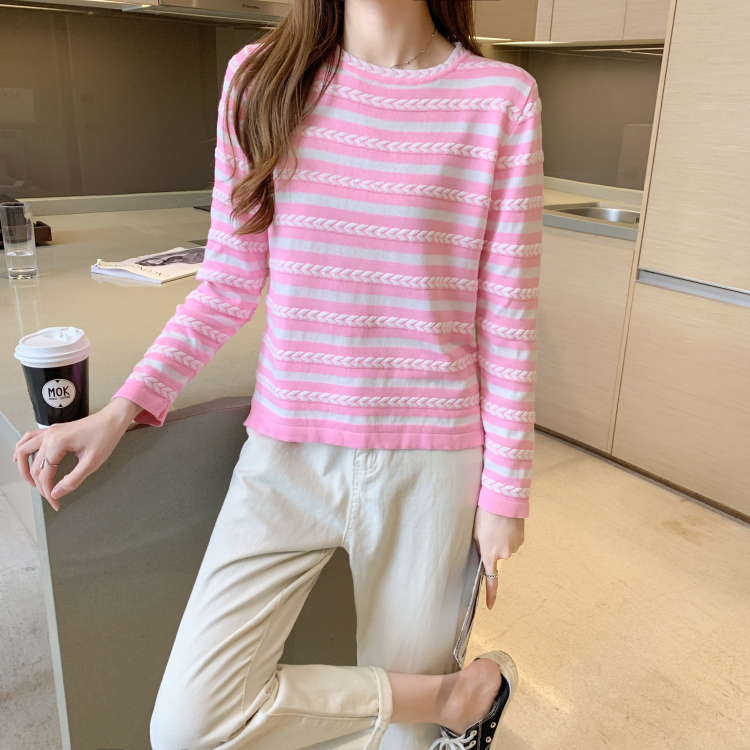 All-match sweater college style tops for women