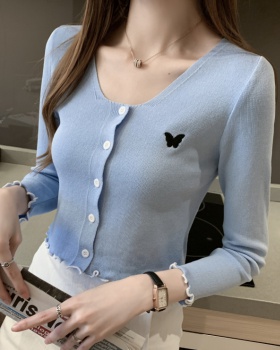 Wood ear thin coat butterfly tops for women