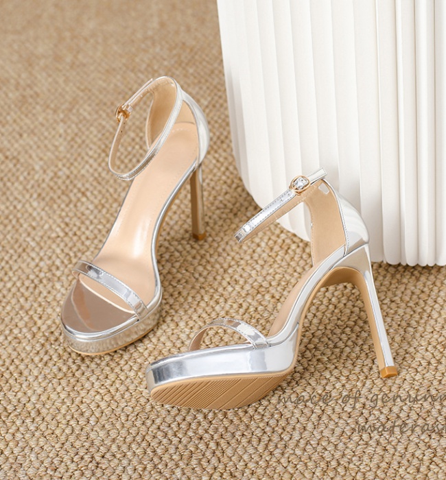 Fine-root summer sandals open toe high-heeled shoes