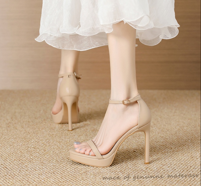 Fine-root summer sandals open toe high-heeled shoes