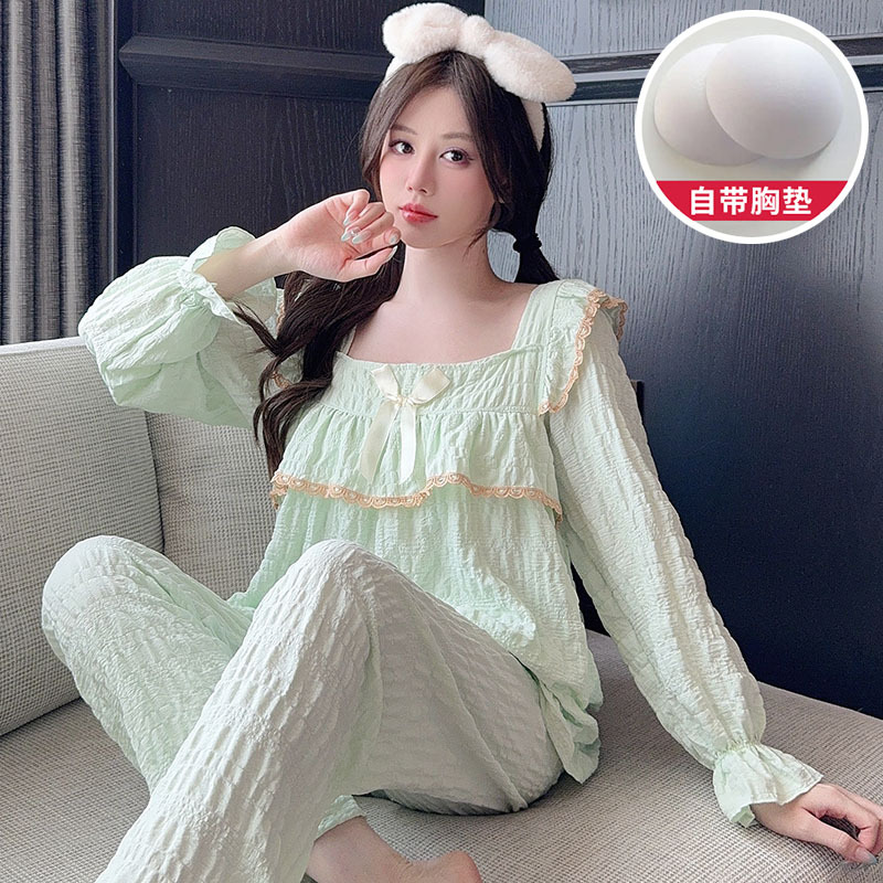 Large yard long pants spring and autumn pajamas for women