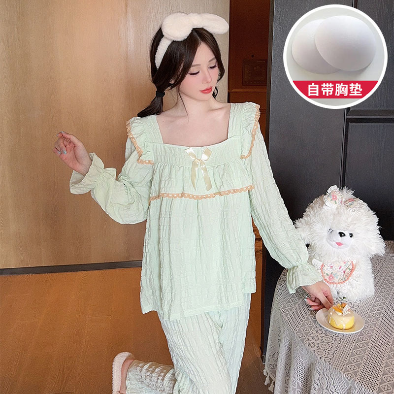 Large yard long pants spring and autumn pajamas for women