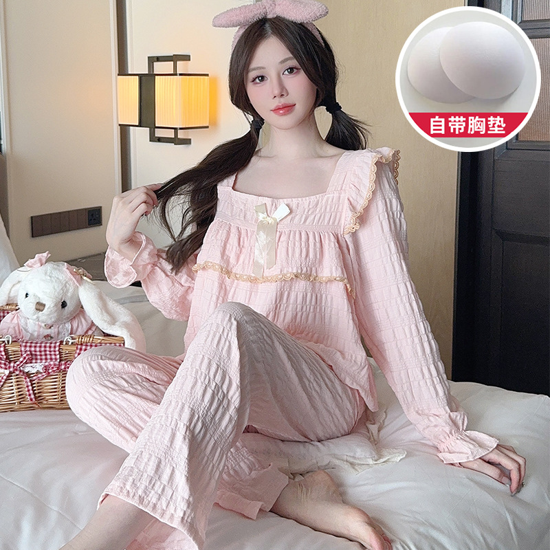 Large yard long pants spring and autumn pajamas for women