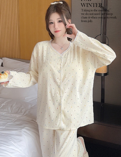 With chest pad pajamas large yard cardigan for women