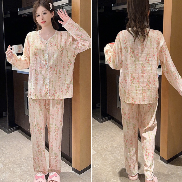 With chest pad pajamas large yard cardigan for women