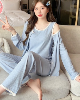 Homewear pajamas spring and autumn vest 3pcs set