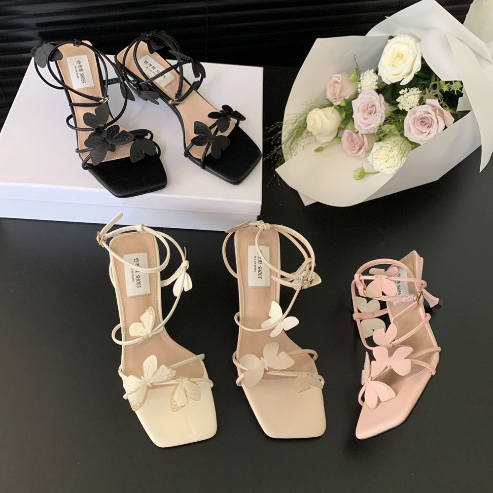 Butterfly high-heeled shoes dream sandals for women