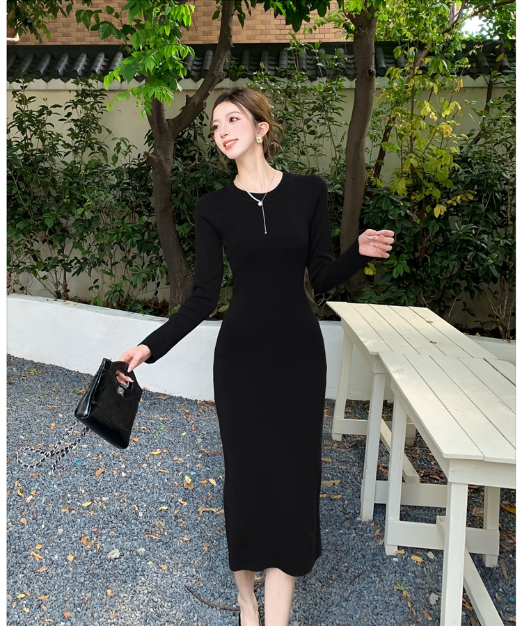 Sexy retro overcoat autumn and winter long dress for women