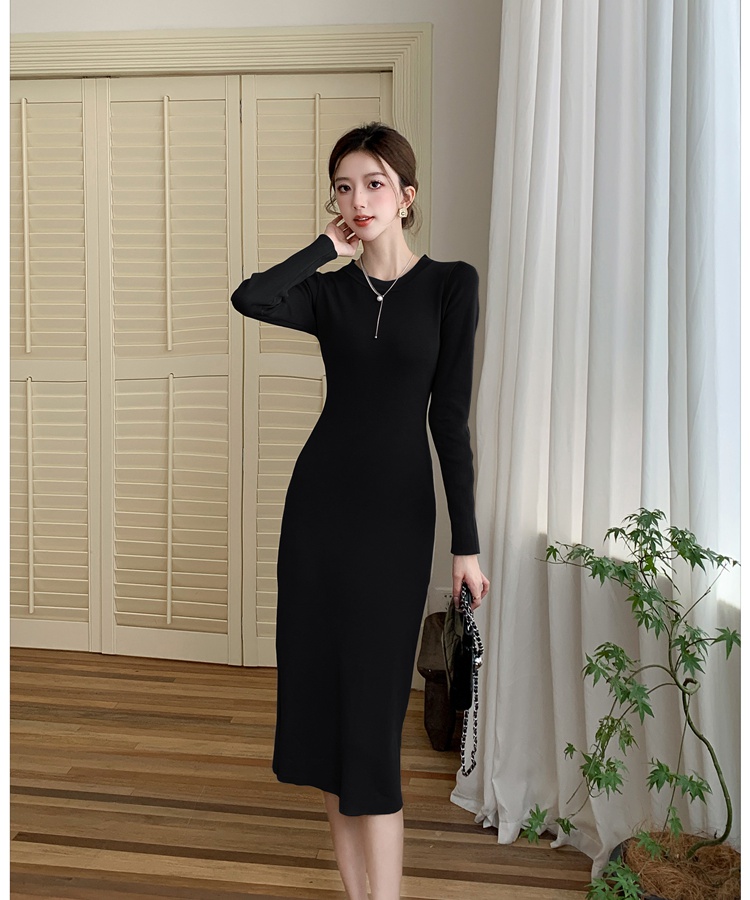 Sexy retro overcoat autumn and winter long dress for women