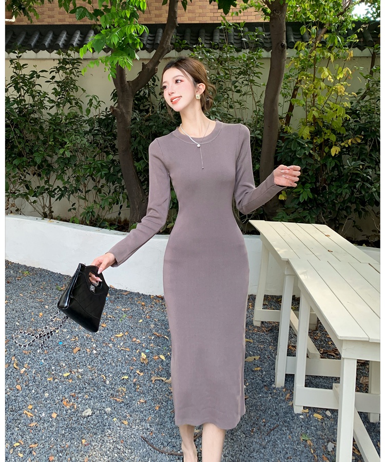 Sexy retro overcoat autumn and winter long dress for women