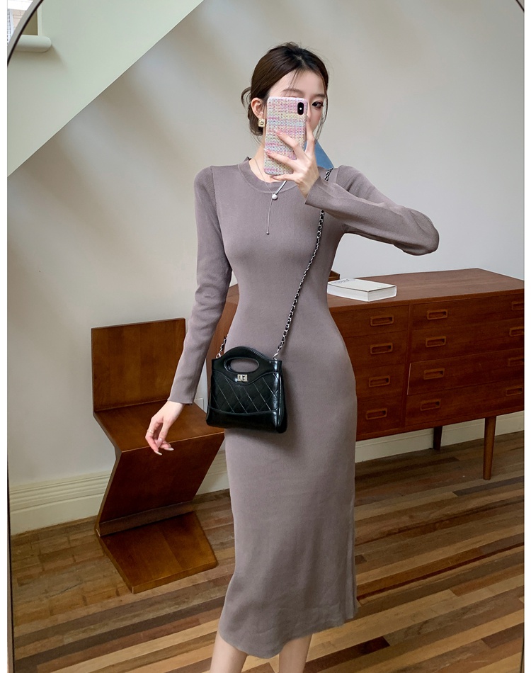 Sexy retro overcoat autumn and winter long dress for women