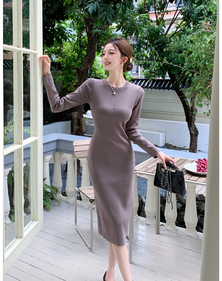 Sexy retro overcoat autumn and winter long dress for women