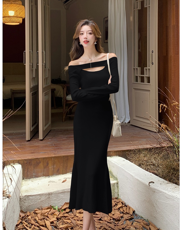 Strapless sexy long dress package hip slim dress