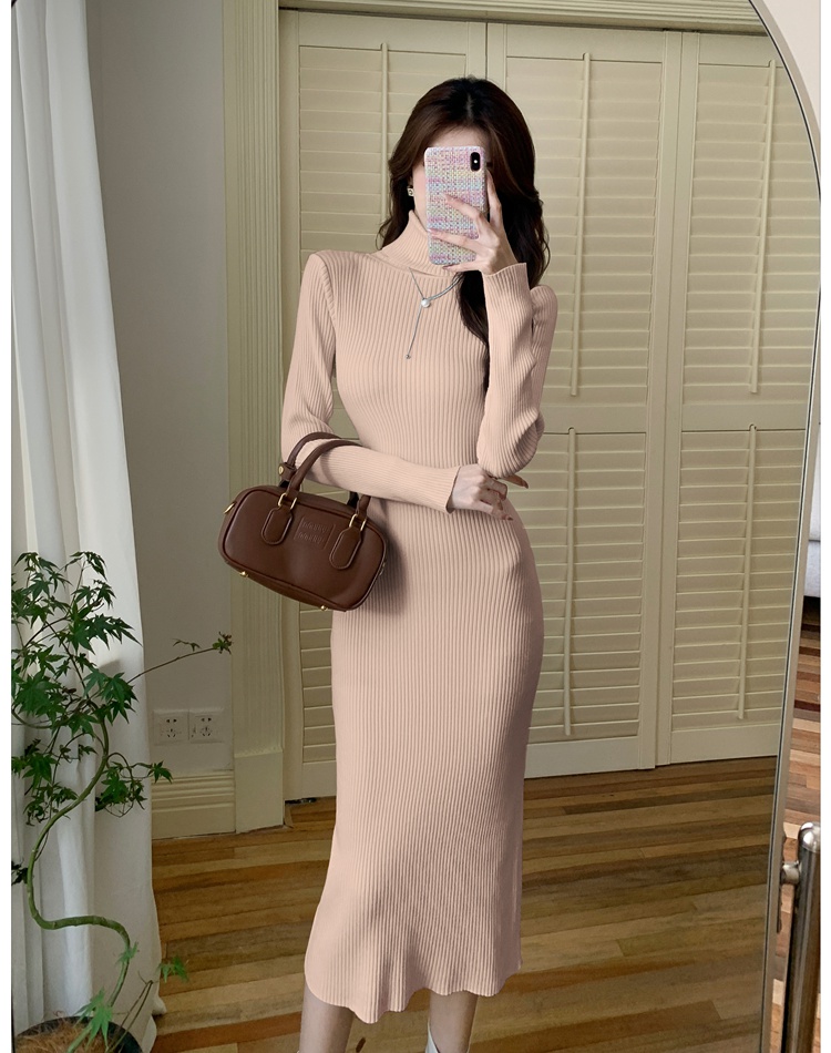 Autumn and winter long dress package hip dress for women