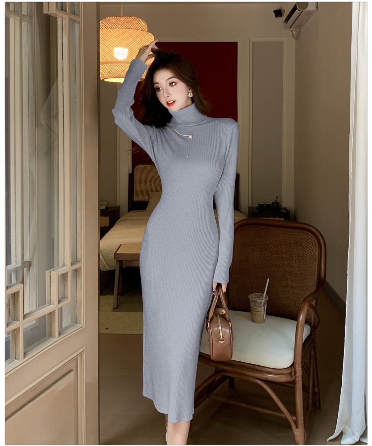 Autumn and winter long dress package hip dress for women